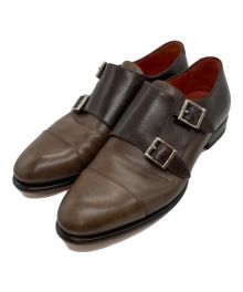 Santoni（サントーニ）の古着「ダブルモンク シューズ」｜ブラウン