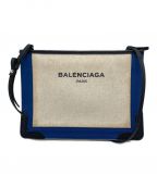 BALENCIAGAバレンシアガ）の古着「ネイビー ポシェット」｜アイボリー×ブルー