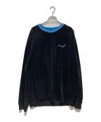 X-LARGEエクストララージ）の古着「VELOUR L/S TEE」｜ブラック×ブルー