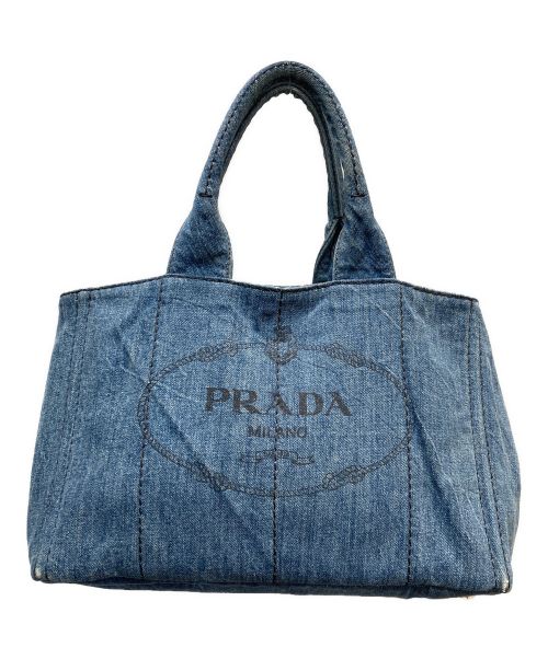 PRADA（プラダ）PRADA (プラダ) カナパ デニム ハンドバッグ インディゴの古着・服飾アイテム