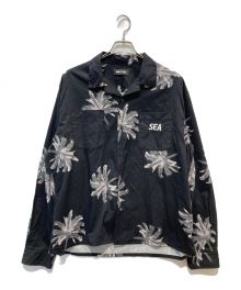 WIND AND SEA（ウィンド アンド シー）の古着「ALM TREE OPEN COLLAR SHIRT」｜ブラック