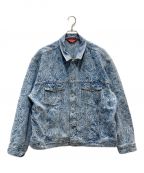 SUPREMEシュプリーム）の古着「script jacquard denim trucker jacket」｜インディゴ