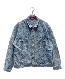 SUPREME（シュプリーム）の古着「script jacquard denim trucker jacket」｜インディゴ