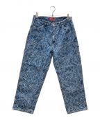 SUPREMEシュプリーム）の古着「Script Jacquard Double Knee Denim」｜インディゴ