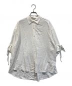 HER LIP TOハーリップトゥ）の古着「Linen-Blend Multi Sheer Shirt」｜ホワイト