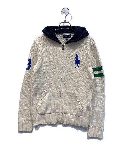 POLO RALPH LAUREN（ポロ・ラルフローレン）POLO RALPH LAUREN (ポロ・ラルフローレン) ニットジャケット アイボリー サイズ:Lの古着・服飾アイテム