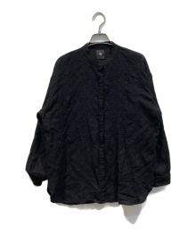 maison de soil（メゾンドソイル）の古着「BOILED WOOL PLAIN AND COLLAR EMB SHIRT」｜ブラック