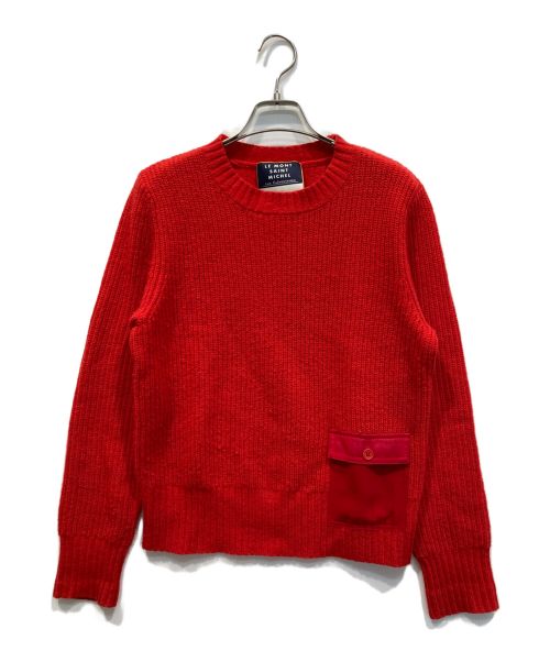 LE MONT ST MICHEL（ル・モンサンミッシェル）LE MONT ST MICHEL (ル・モンサンミッシェル) SHETLAND KNIT PULLOVER レッド サイズ:Sの古着・服飾アイテム