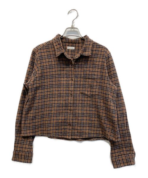 STEVEN ALAN（スティーブンアラン）STEVEN ALAN (スティーブンアラン) CHECK REVERSE SEAM SHORT SHIRT ブラウン サイズ:Mの古着・服飾アイテム