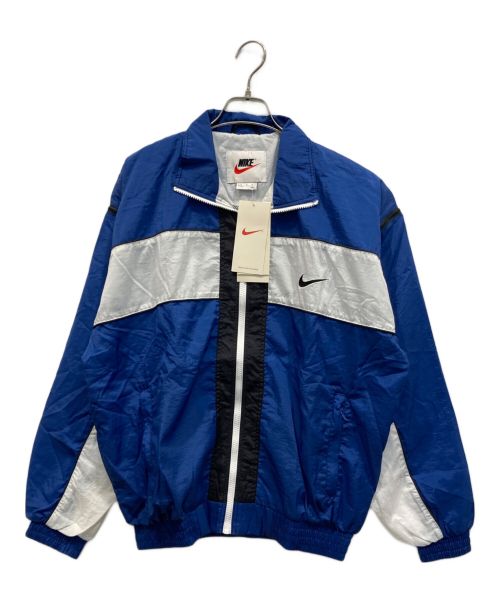 NIKE（ナイキ）NIKE (ナイキ) 90’sナイロンジャケット ホワイト×ブルー×ブラック サイズ:Ｍ 未使用品の古着・服飾アイテム