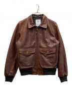 TAYLOR STITCH×Golden Bearテイラースティッチ×ゴールデンベア）の古着「CFIT LEATHER BOMBER JKT」｜ブラウン