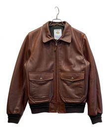 TAYLOR STITCH×Golden Bear（テイラースティッチ×ゴールデンベア）の古着「CFIT LEATHER BOMBER JKT」｜ブラウン