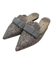 JIMMY CHOO（ジミーチュウ）の古着「GALAXY FLAT ミュール」｜グレー