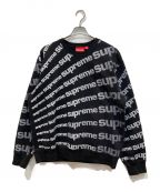 SUPREMEシュプリーム）の古着「Radial Crewneck」｜ブラック×ホワイト