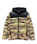 BILLIONAIRE BOYS CLUBビリオネアボーイズクラブ）の古着「HOODED PUFFA JACKET CAMO」｜グリーン