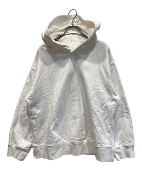 MM6 Maison Margiela（エムエムシックス メゾンマルジェラ）MM6 Maison Margiela (エムエムシックス メゾンマルジェラ) バックロゴ サイドスリット パーカー ホワイト サイズ:Sの古着・服飾アイテム