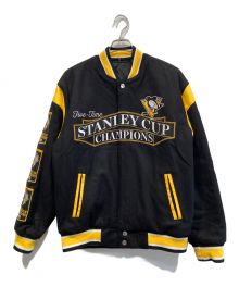 NHL（エヌエイチエル）の古着「STANLEY CUP CHAMPIONS スタジャン」｜ブラック×イエロー