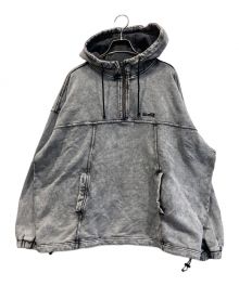 X-GIRL（エックスガール）の古着「ACID WASH SWEAT HOODIE」｜グレー