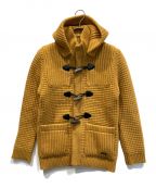 BURBERRY BLACK LABELバーバリーブラックレーベル）の古着「フーデッドニットジャケット」｜オレンジ