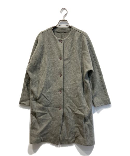 evam eva（エヴァムエヴァ）evam eva (エヴァムエヴァ) press wool coat グレー サイズ:1の古着・服飾アイテム