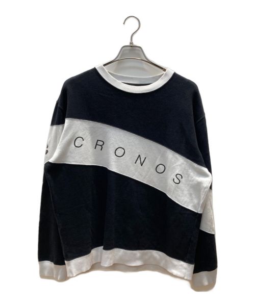 CRONOS（クロノス）CRONOS (クロノス) スウェット ブラック×ホワイト サイズ:Mの古着・服飾アイテム