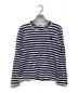 PLAY COMME des GARCONS（プレイ コムデギャルソン）の古着「LITTLE BLACK HEART STRIPED L/S T-SHIRT」｜ネイビー×ホワイト