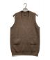 BATONER（バトナ―）の古着「2021AW SIGNATURE RIB V-NECK VEST」｜ブラウン