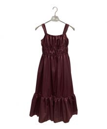 HER LIP TO（ハーリップトゥ）の古着「Double Bow Summer Long Dress」｜ボルドー