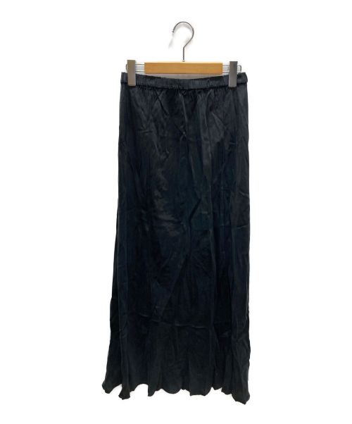 AP STUDIO（エーピーストゥディオ）AP STUDIO (エーピーストゥディオ) フィブリルキュプラスカート ブラック サイズ:FREEの古着・服飾アイテム