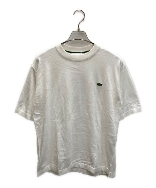 LACOSTE（ラコステ）LACOSTE (ラコステ) リラックスフィットニットTシャツ ホワイト サイズ:3 未使用品の古着・服飾アイテム