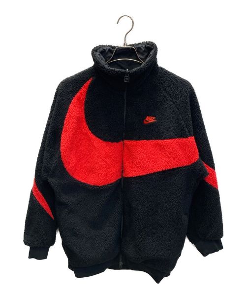 NIKE（ナイキ）NIKE (ナイキ) スウッシュフルジップリバーシブルジャケット ブラック×レッド サイズ:XLの古着・服飾アイテム