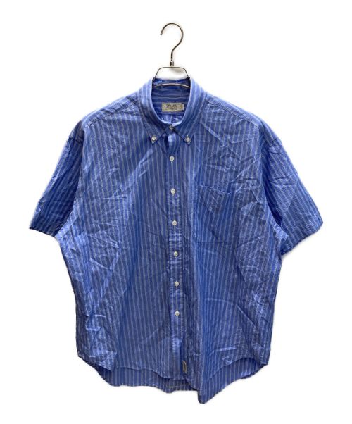 SEDAN ALL-PURPOSE（セダンオールパーパス）SEDAN ALL-PURPOSE (セダンオールパーパス) STRIPED BIG BD Short Sleeve SHIRT ブルー サイズ:Lの古着・服飾アイテム