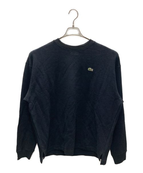 LACOSTE（ラコステ）LACOSTE (ラコステ) オーバーサイズ ヘビーピケ L/S Tシャツ ブラック サイズ:M 未使用品の古着・服飾アイテム