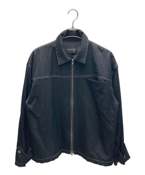 LiNoH（リノー）LiNoH (リノー) WOOL TWILL STITCH BLOUSON/ウールツイルステッチブルゾン ブラック サイズ:1の古着・服飾アイテム