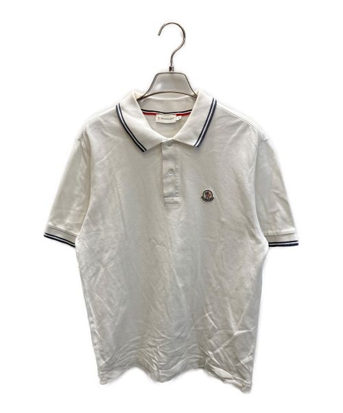 MONCLER（モンクレール）MONCLER (モンクレール) ポロシャツ ホワイト サイズ:Sの古着・服飾アイテム