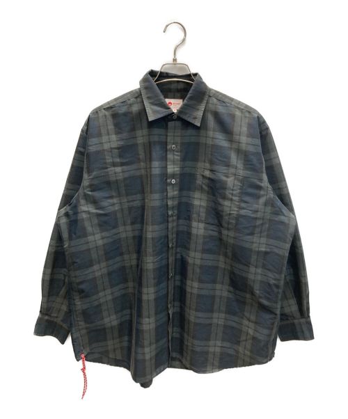 BEAMS JAPAN（ビームスジャパン）BEAMS JAPAN (ビームスジャパン) ミニレギュラー ルーズ チェックシャツ グリーン サイズ:Sの古着・服飾アイテム