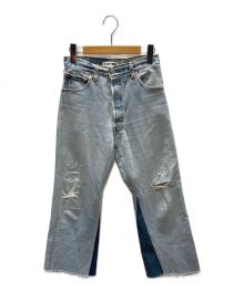 LEVI'S×Re|Done（リーバイス）の古着「再構築リメイククラッシュブーツカットデニム」｜インディゴ