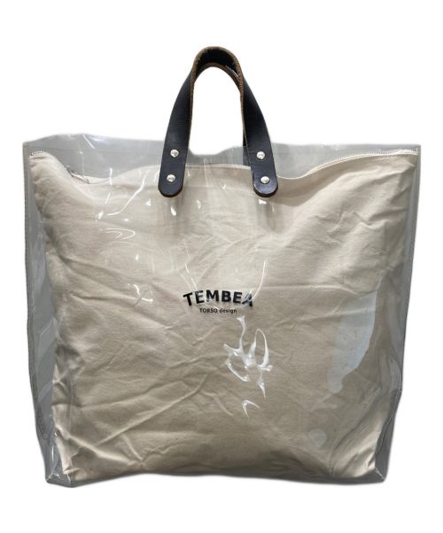 TEMBEA（テンベア）TEMBEA (テンベア) PVCトートバッグ クリア×ブラウンの古着・服飾アイテム