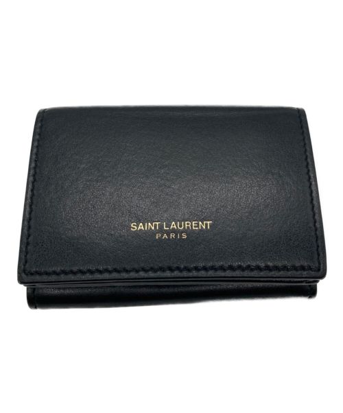 Saint Laurent Paris（サンローランパリ）Saint Laurent Paris (サンローランパリ) 3つ折り財布 ブラックの古着・服飾アイテム