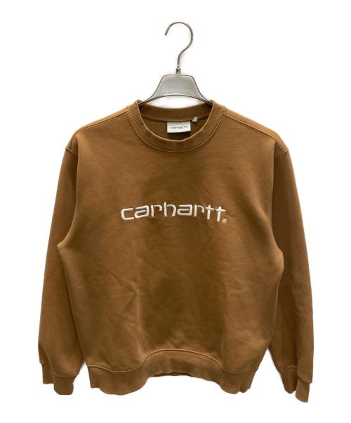 CarHartt（カーハート）CarHartt (カーハート) プリントスウェット ブラウン サイズ:Sの古着・服飾アイテム