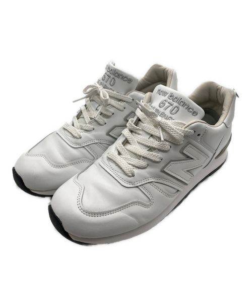 NEW BALANCE（ニューバランス）NEW BALANCE (ニューバランス) レザーローカットスニーカー ホワイト サイズ:27.5㎝/US9.5/UK9の古着・服飾アイテム