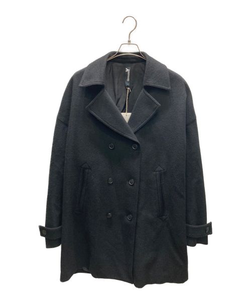 GROUND Y（グラウンドワイ）GROUND Y (グラウンドワイ) ヴィンテージフランネルドロップショルダーコート/VINTAGE FLANNEL DROP SHOULDER P COAT ネイビー サイズ:3の古着・服飾アイテム