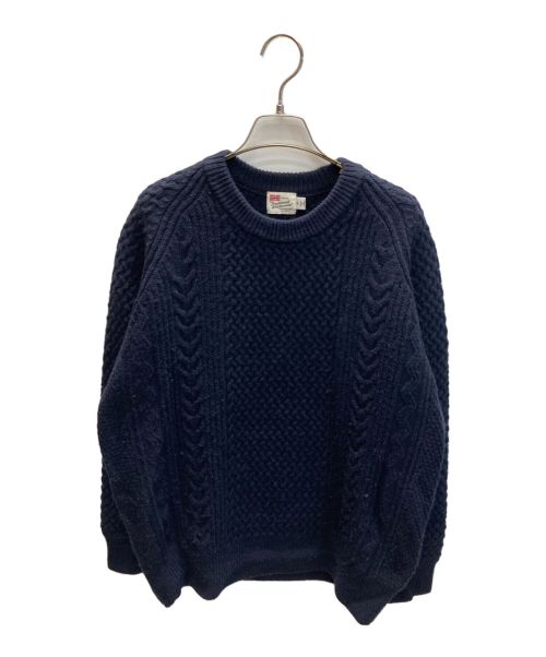 Traditional Weatherwear（トラディショナルウェザーウェア）Traditional Weatherwear (トラディショナルウェザーウェア) FISHERMAN CREW NECK PULLOVER ネイビー サイズ:Mの古着・服飾アイテム