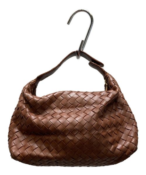 BOTTEGA VENETA（ボッテガベネタ）BOTTEGA VENETA (ボッテガベネタ) イントレチャートミニハンドバッグ ブラウンの古着・服飾アイテム