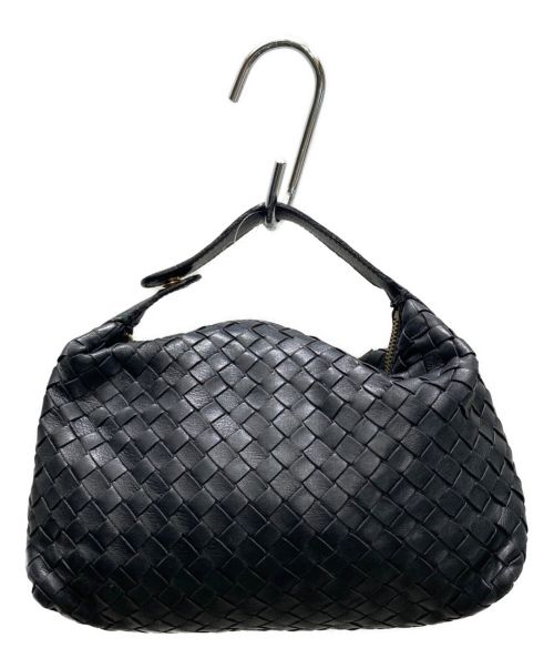 BOTTEGA VENETA（ボッテガベネタ）BOTTEGA VENETA (ボッテガベネタ) イントレチャートミニハンドバッグ ブラックの古着・服飾アイテム