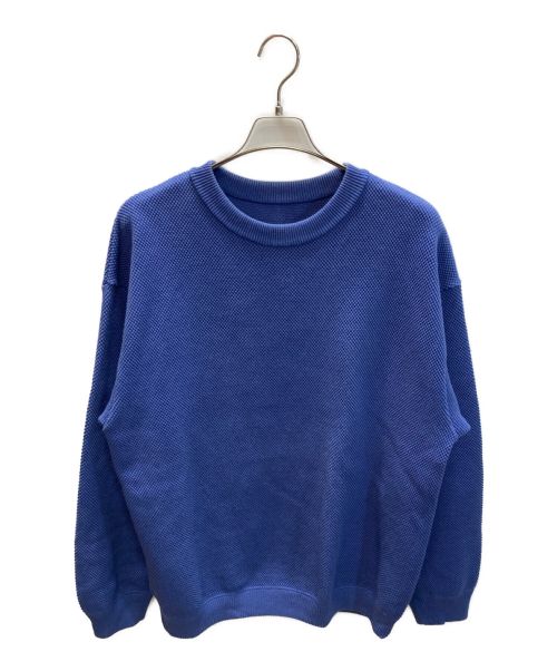 crepuscule（クレプスキュール）crepuscule (クレプスキュール) MOSS STITCH L/S SWEAT ブルー サイズ:2の古着・服飾アイテム