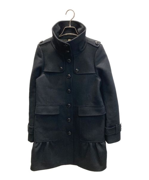 BURBERRY LONDON（バーバリーロンドン）BURBERRY LONDON (バーバリー ロンドン) カシミヤ混スタンドカラーコート ブラック サイズ:38の古着・服飾アイテム