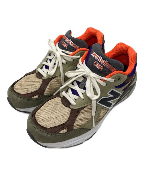 NEW BALANCE（ニューバランス）NEW BALANCE (ニューバランス) スニーカー グリーン×ブラウン サイズ:27.5㎝/US9.5 UK9の古着・服飾アイテム