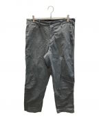 AURALEEオーラリー）の古着「WASHED FINX BUGGY SATIN WIDE PANTS」｜グレー