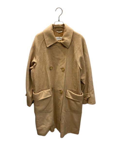 MaxMara（マックスマーラ）MaxMara (マックスマーラ) キャメルステンカラーロングコート ベージュ サイズ:SIZE 40の古着・服飾アイテム